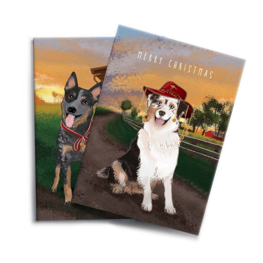 Diesel & Dutch Boxed Christmas Cards - Outback Dogs