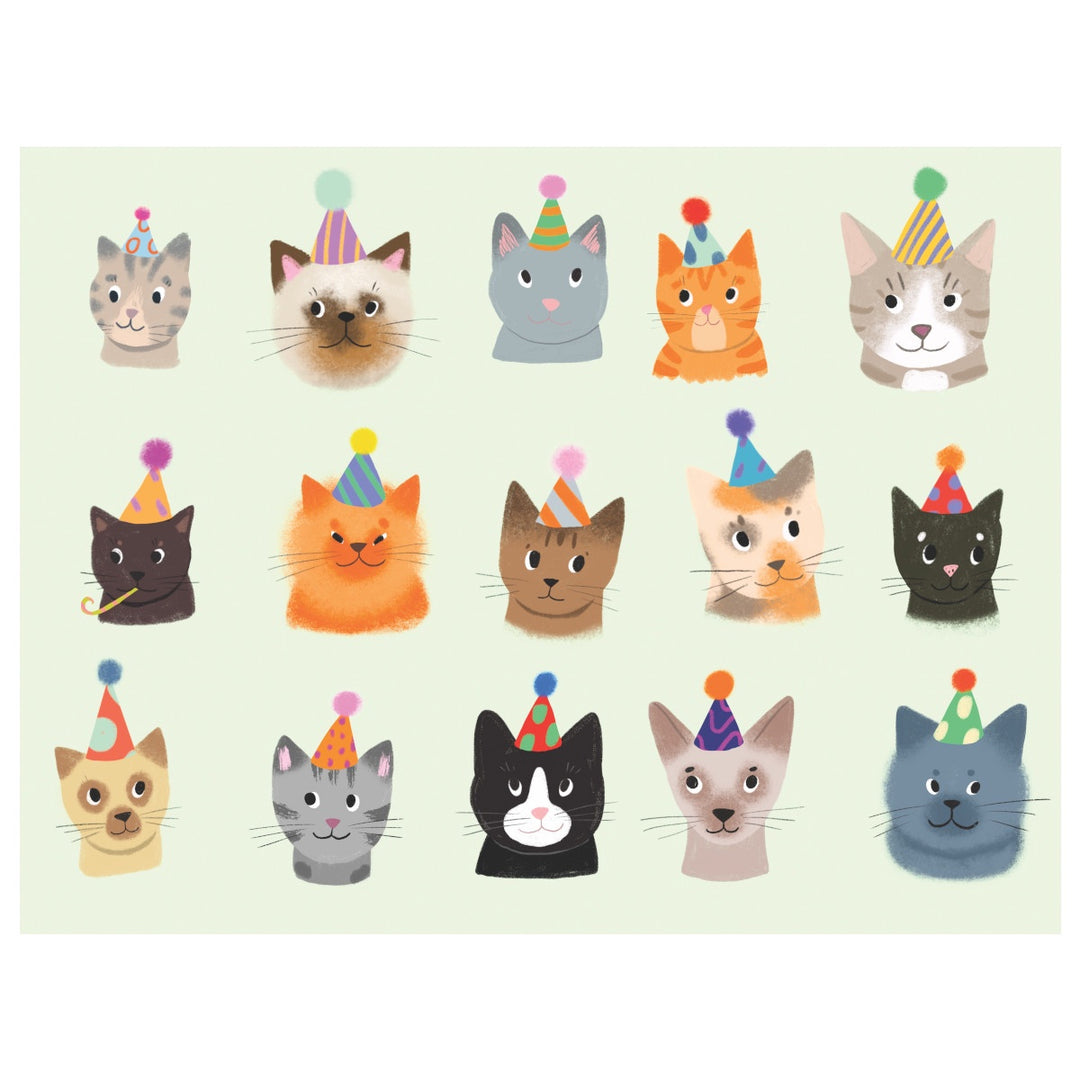 Paper Placemats - Cats with Party Hats