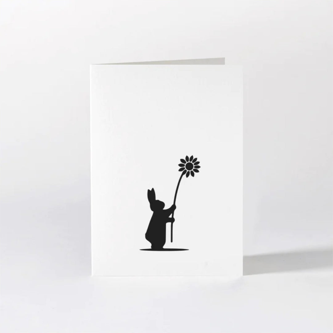 HamMade Card - Flower Giving Rabbit