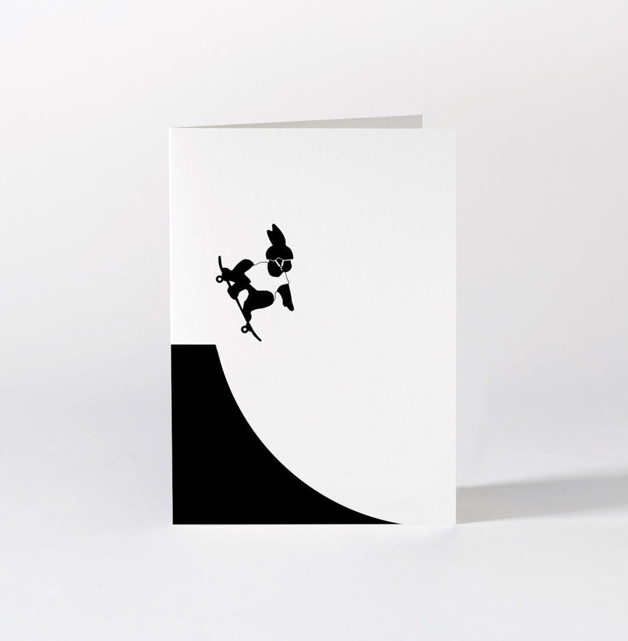 HamMade Bunny Card - Skateboarding Rabbit