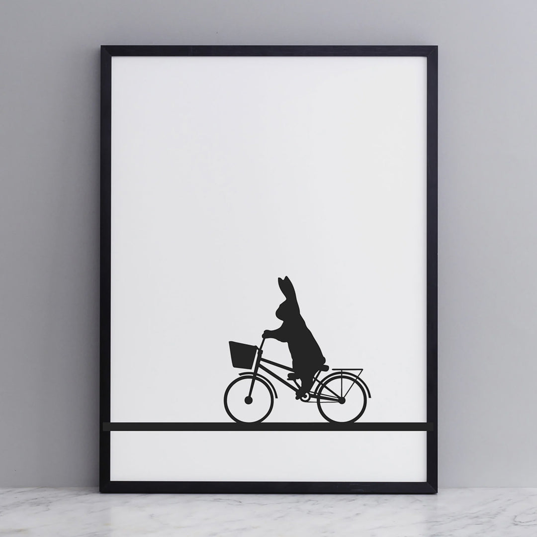 Ham Print (Unframed) - City Bike Rabbit