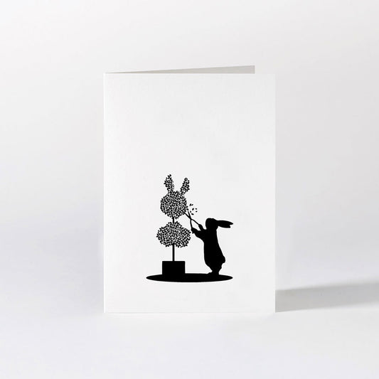 HamMade Bunny Card - Topiary Rabbit