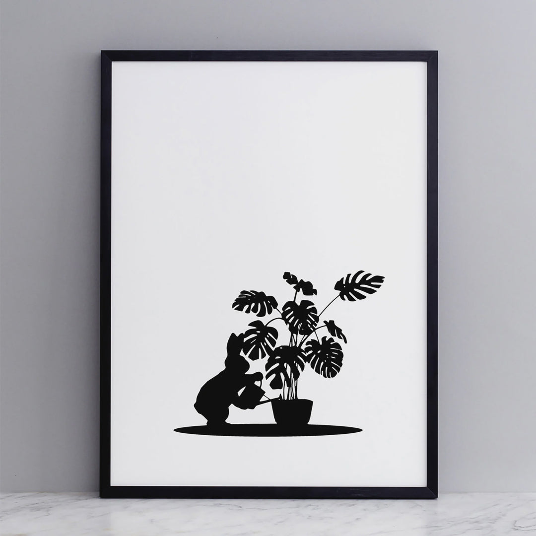 Ham Print (Unframed) -  Watering Rabbit