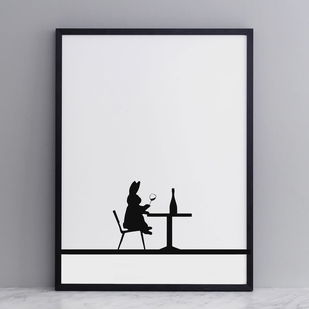Ham Print (Unframed) - Wine Tasting Rabbit