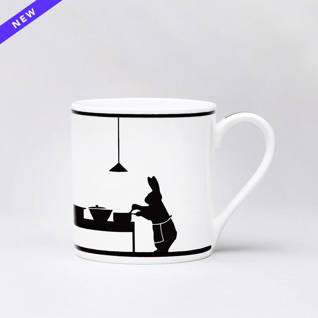 HamMade Fine China Mug - Cooking Rabbit