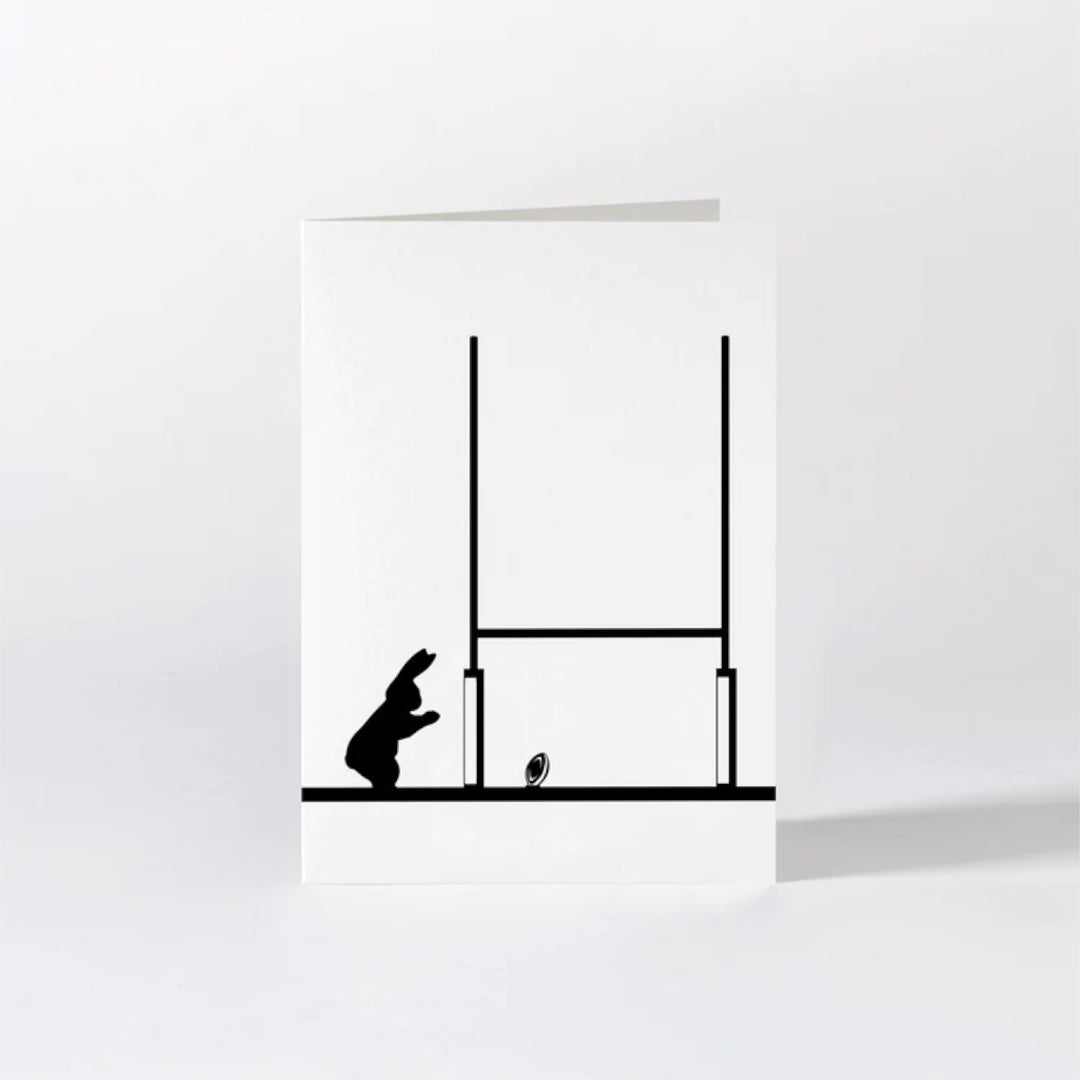 HamMade Bunny Card - Rugby Rabbit