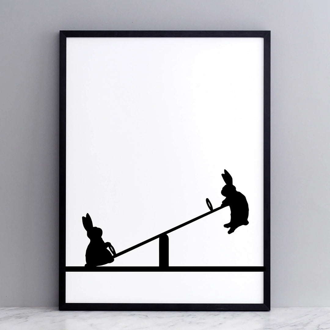 Ham Print (Unframed) - Seesawing Rabbit