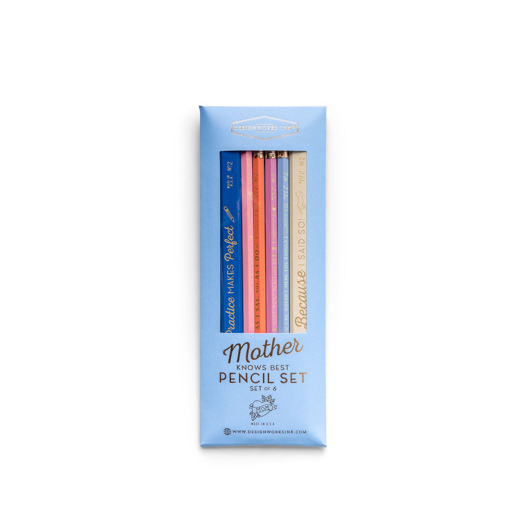 Pencil Set of 6 - Mother Knows Best