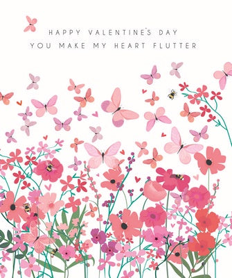 Valentine's Day Card - Valentine Heart Flutter - Belly Button Designs
