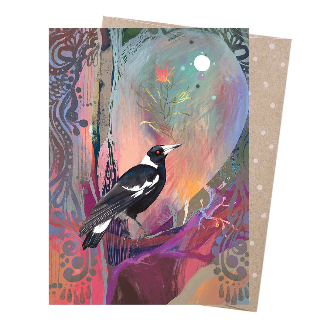 Greeting Card - Magpie Moon - Earth Greetings