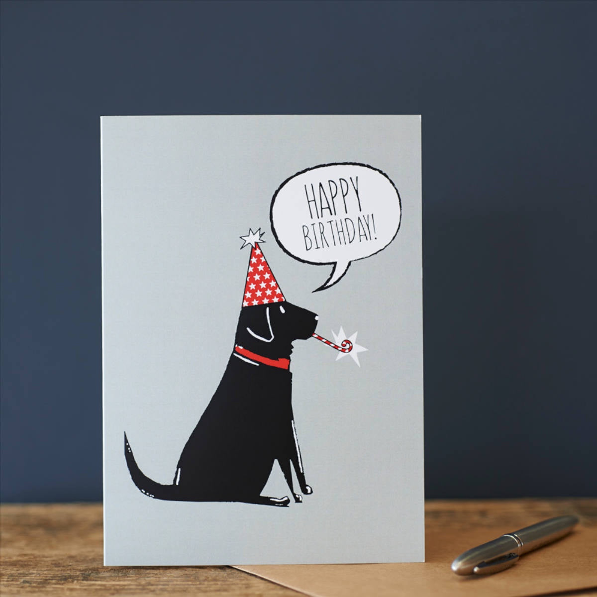 Happy Birthday Card – Black Labrador - Sweet William