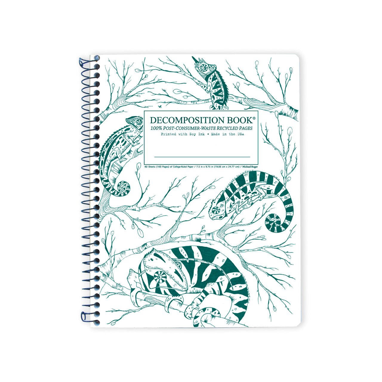 Decomposition Book - Large Notebook - Ruled - Chameleons