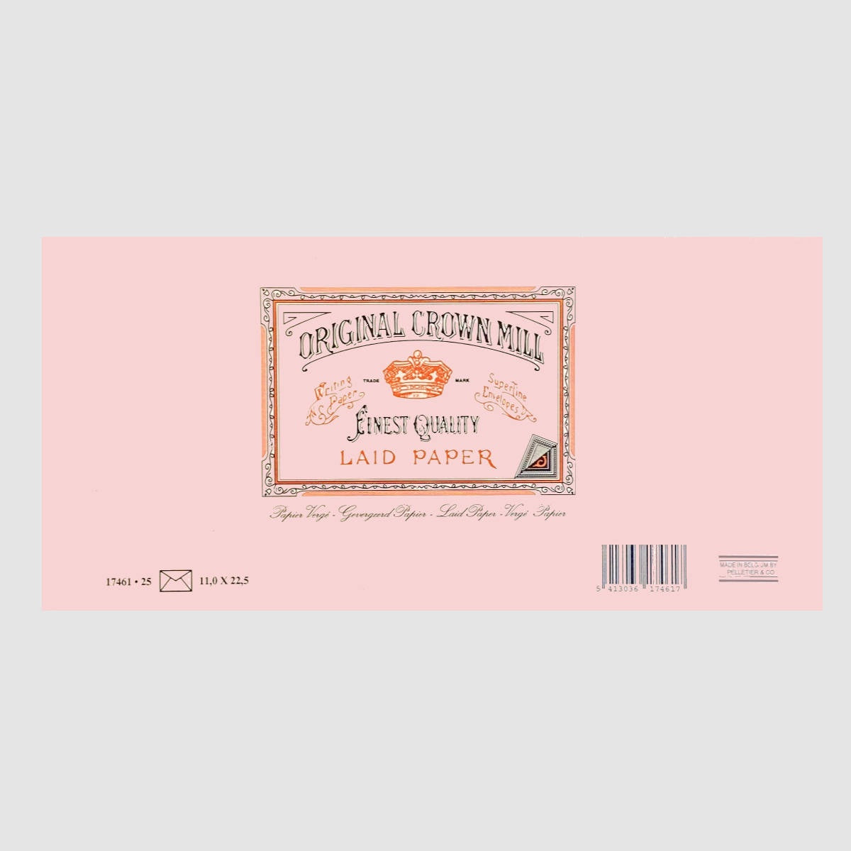Laid Paper Envelopes 25 Pack – DL Pink - Original Crown Mill