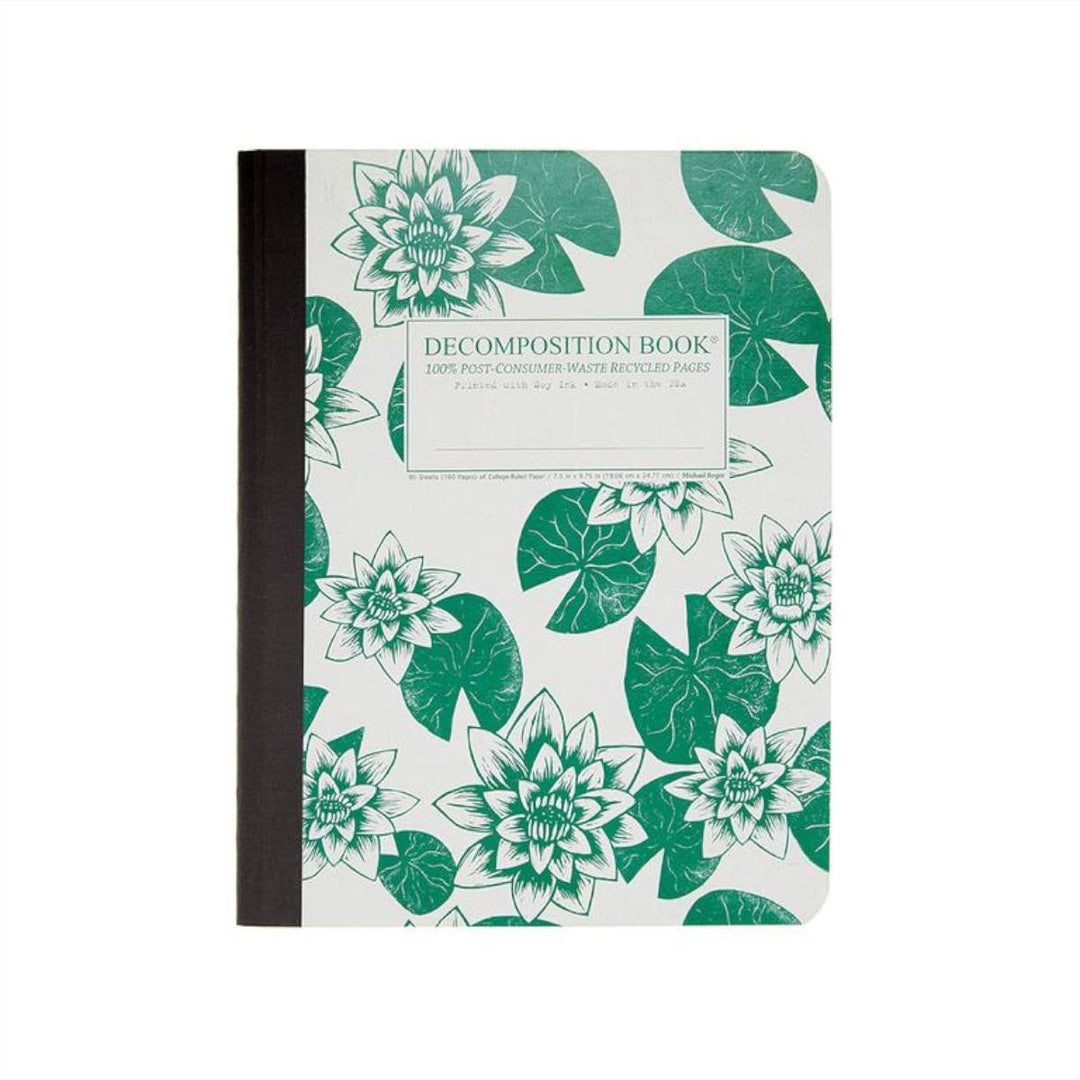Decomposition Book - Large Notebook - Ruled - Lily Pads