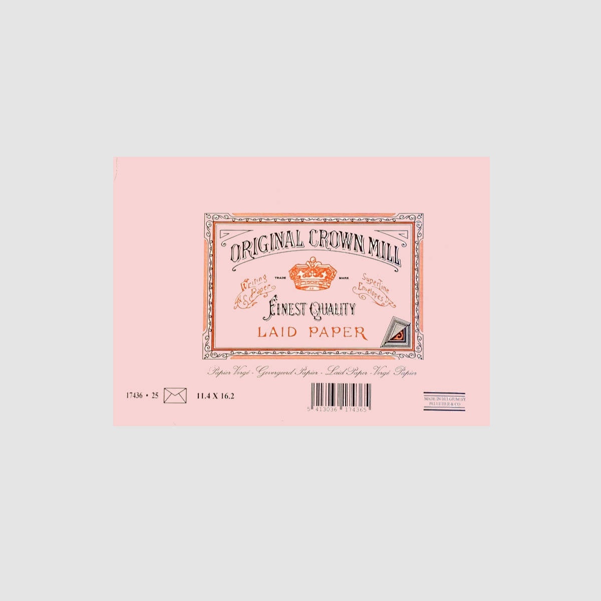 Laid Paper Envelopes 25 Pack – C6 Pink - Original Crown Mill
