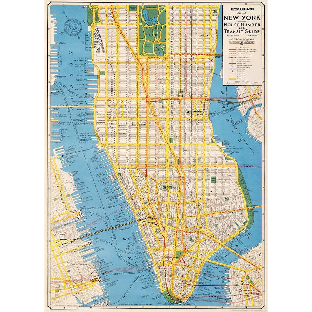 Map of NYC New Poster
