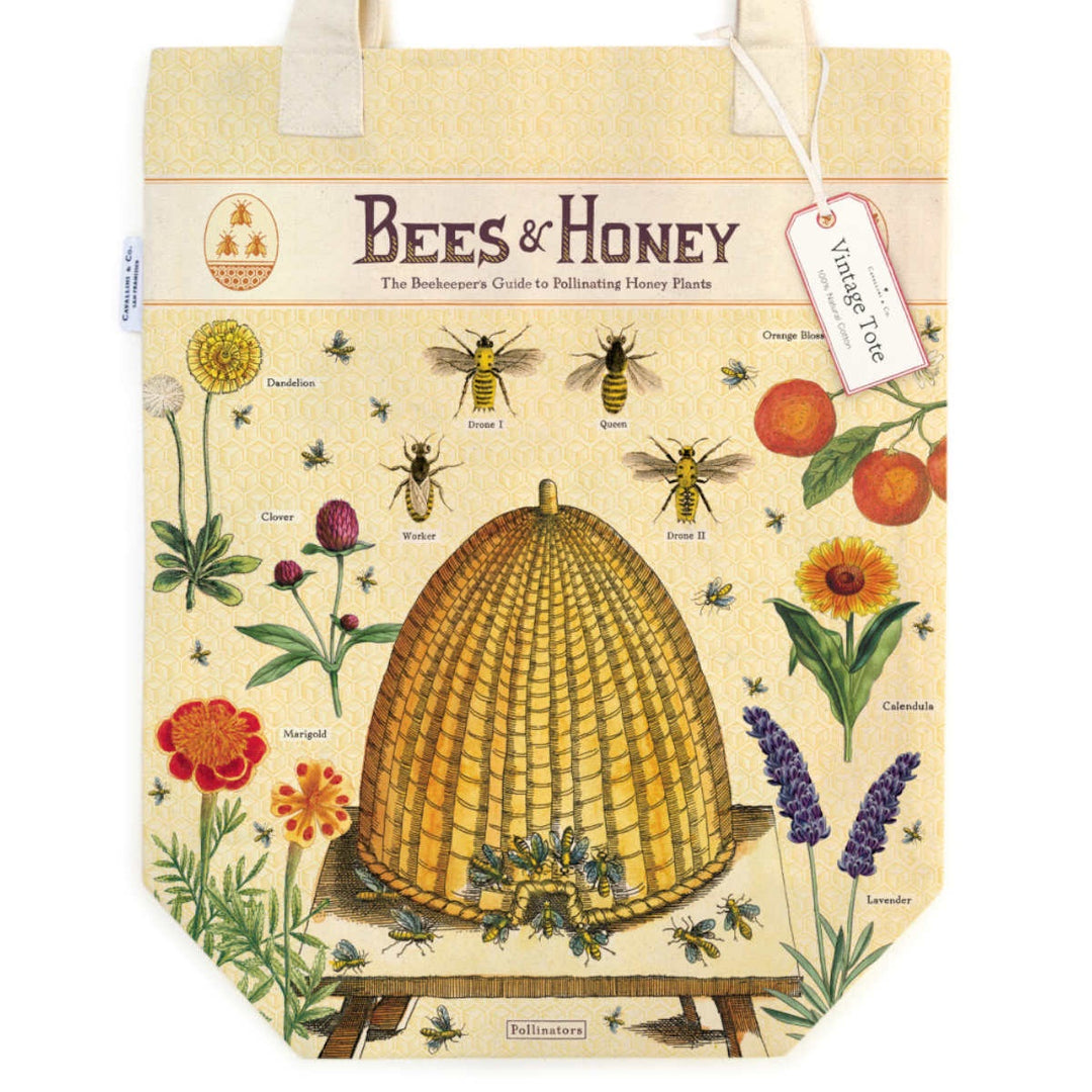 Vintage Bees and Honey Tote Bag