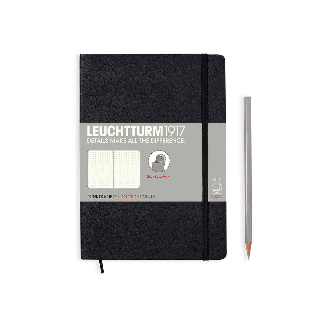 Leuchtturm Softcover Notebook - Black, Dotted, A5