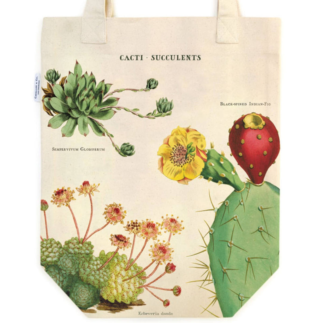 Vintage Succulents Tote Bag