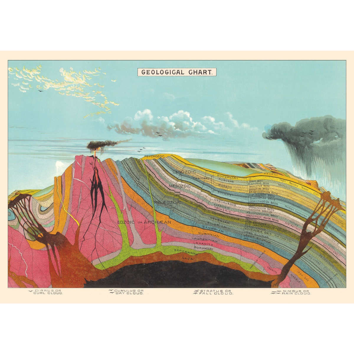 Cavallini & Co Poster - Geological Chart