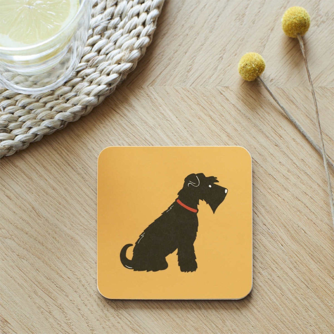 Single Coaster - Black Schnauzer
