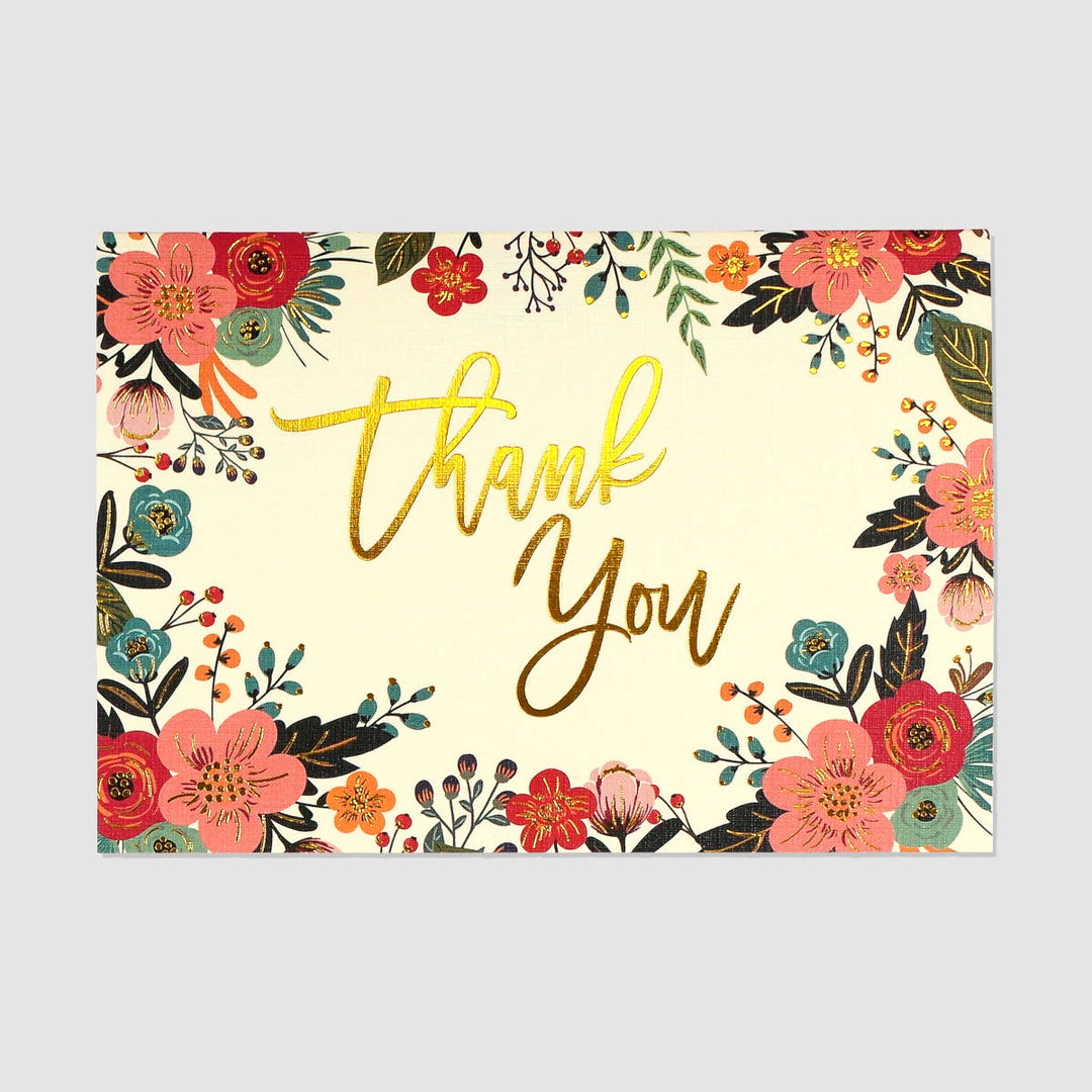 Boxed Thank You Note Cards - Floral Frame