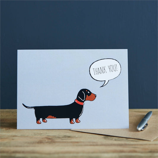 Thank you Card - Dachshund - Sweet William