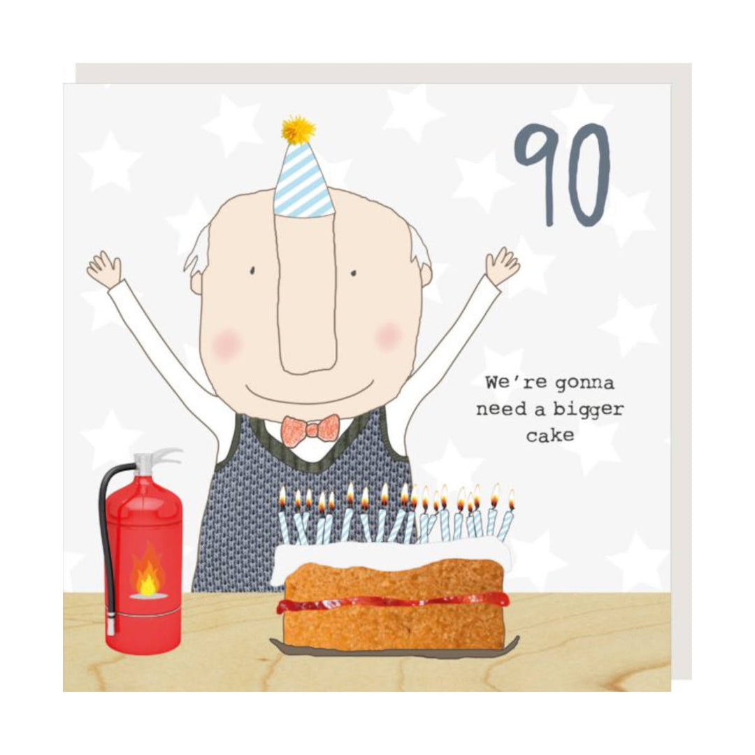 Rosie Made A Thing Card – Boy 90 Cake
