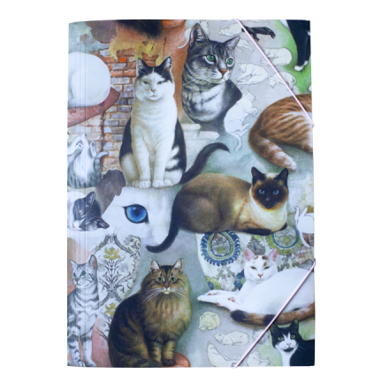 Bomo Elastic Folder - The Nine Lives of Cats