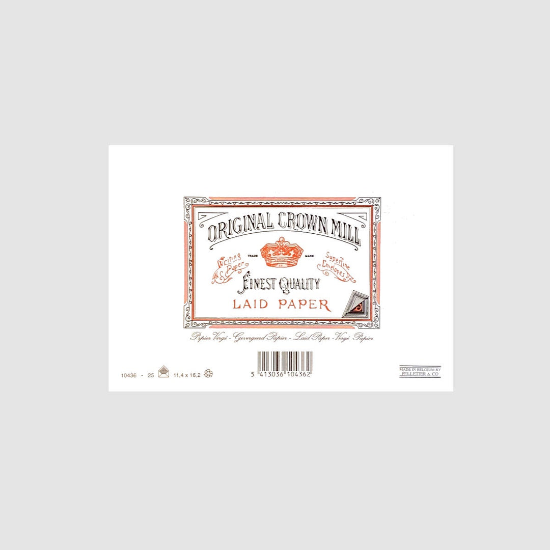 Laid Paper Envelopes 25 Pack – C6 White - Original Crown Mill