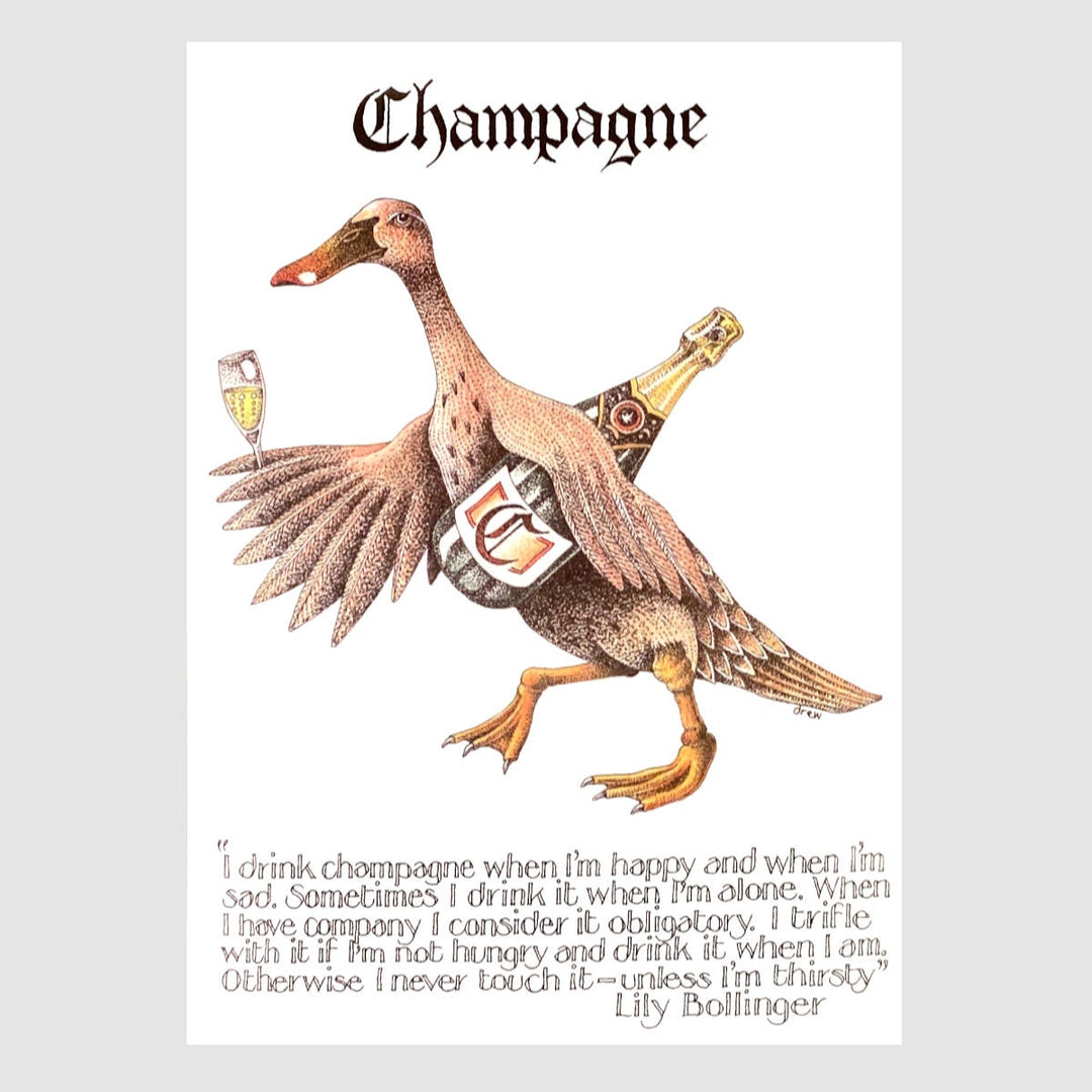 Simon Drew Card - Champagne