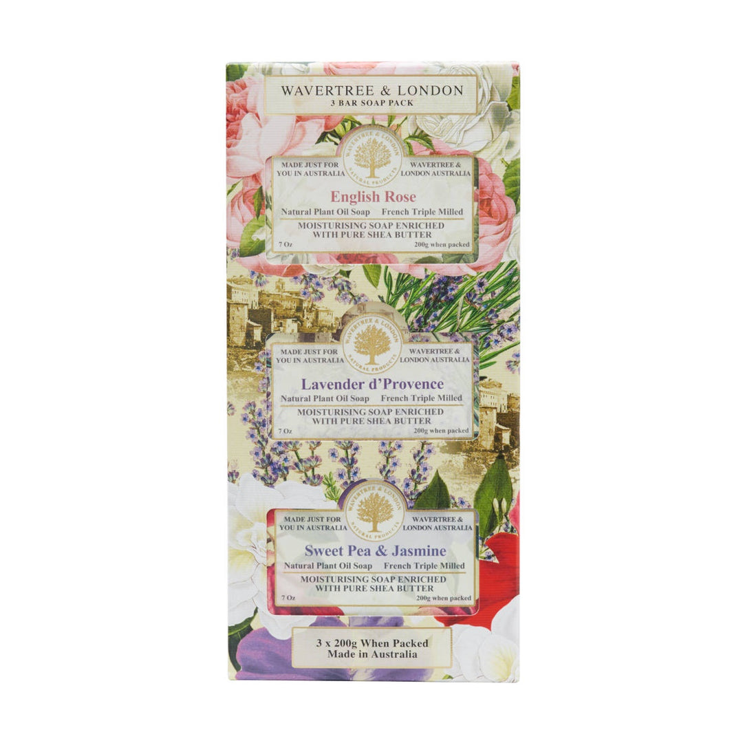 Soap Trio - English Rose, Lavender, Sweet Pea & Jasmine