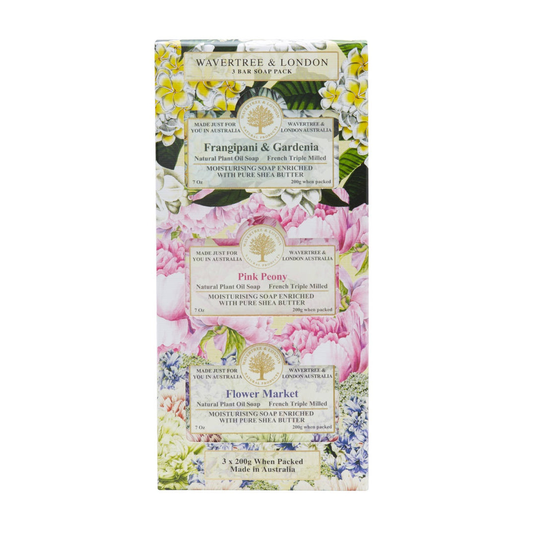 Soap Trio - Floral - Frangipani/Peony/Flower Market