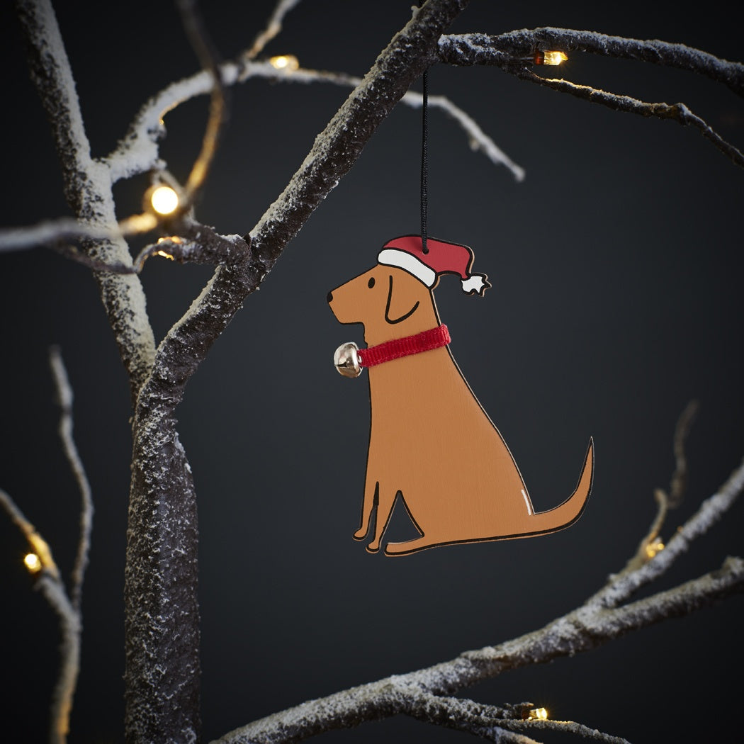 Sweet William Wooden Christmas Decoration - Fox Red Labrador