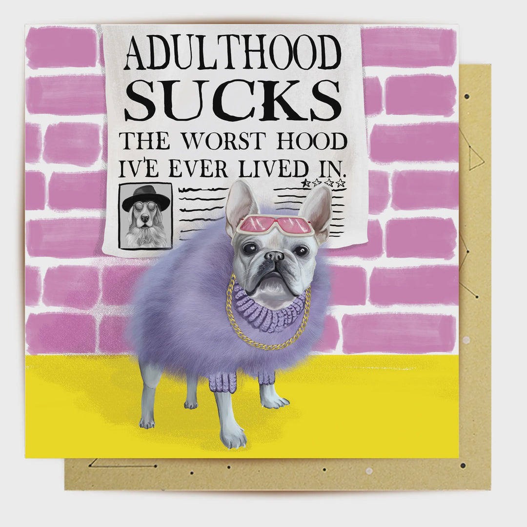 Adulthood Sucks Greeting Card
