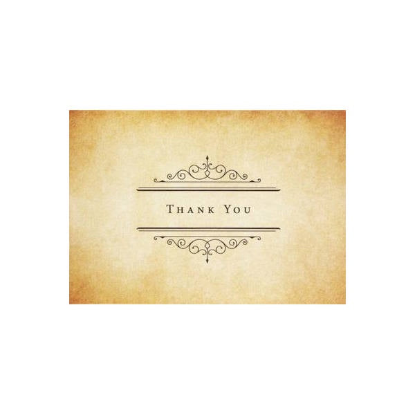 Boxed Thank You Note Cards - Vintage Parchment