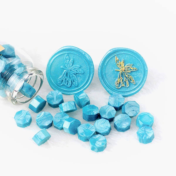 Wax Beads in Glass Jar - Sky Blue