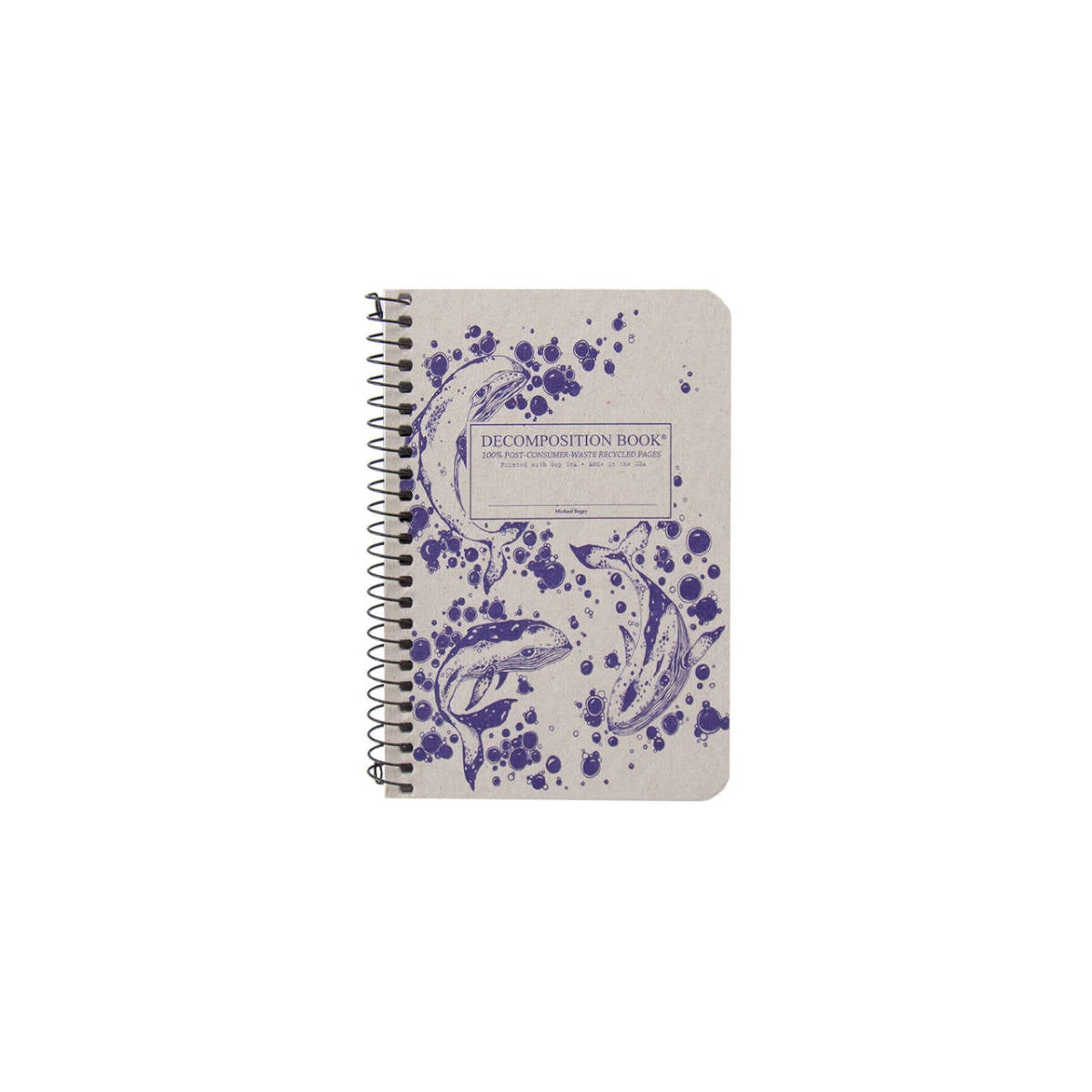 Decomposition Book - Pocket Spiral Notebook - Ruled - Humpback Whales